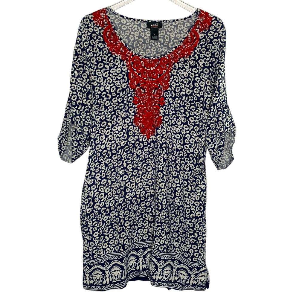Patio Casuals by Cabernet M Womens Patio Dress Lounge Kaftan Black White